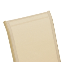 Πολυθρόνα Azelie pakoworld στοιβαζόμενη αλουμίνιο σε cappuccino- textilene σε μπεζ απόχρωση 56x75x88εκ