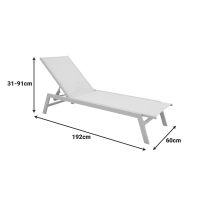 Ξαπλώστρα Boka pakoworld αλουμίνιο cappuccino- textilene σε σαμπανί 60x192x31εκ