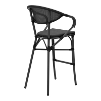 Σκαμπό μπαρ Efolian pakoworld μαύρο αλουμίνιο-μαύρο textilene 58x58x113εκ Σκαμπό μπαρ Efolian pakoworld μαύρο αλουμίνιο-μαύρο textilene 58x58x113εκ