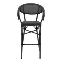 Σκαμπό μπαρ Efolian pakoworld μαύρο αλουμίνιο-μαύρο textilene 58x58x113εκ Σκαμπό μπαρ Efolian pakoworld μαύρο αλουμίνιο-μαύρο textilene 58x58x113εκ