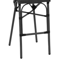 Σκαμπό μπαρ Efolian pakoworld μαύρο αλουμίνιο-μαύρο textilene 58x58x113εκ Σκαμπό μπαρ Efolian pakoworld μαύρο αλουμίνιο-μαύρο textilene 58x58x113εκ