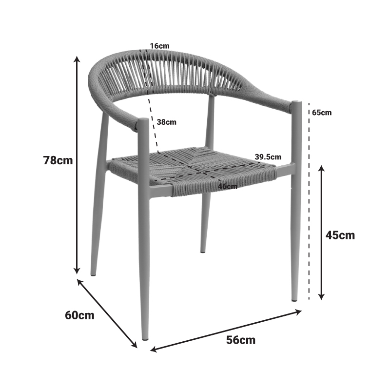 Πολυθρόνα Fagen pakoworld στοιβαζόμενη λευκό αλουμίνιο-φυσικό textilene 56x60x78εκ Πολυθρόνα Fagen pakoworld στοιβαζόμενη λευκό αλουμίνιο-φυσικό textilene 56x60x78εκ