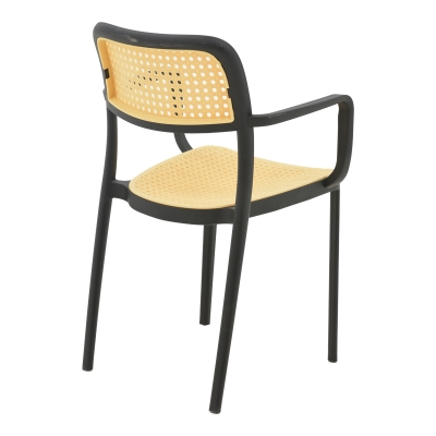 Πολυθρόνα Westley pakoworld pp φυσικό-μαύρο 58x47x81εκ Πολυθρόνα Westley pakoworld pp φυσικό-μαύρο 58x47x81εκ