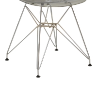 Καρέκλα Adelle pakoworld PP διάφανο γκρι-inox πόδι 46x55x81εκ Καρέκλα Adelle pakoworld PP διάφανο γκρι-inox πόδι 46x55x81εκ