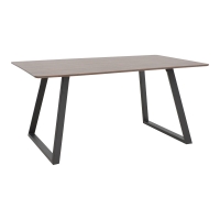 Τραπέζι Winor pakoworld καρυδί mdf-πόδι μαύρο μεταλλικό 160x90x75εκ Τραπέζι Winor pakoworld καρυδί mdf-πόδι μαύρο μεταλλικό 160x90x75εκ