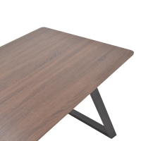 Τραπέζι Winor pakoworld καρυδί mdf-πόδι μαύρο μεταλλικό 160x90x75εκ Τραπέζι Winor pakoworld καρυδί mdf-πόδι μαύρο μεταλλικό 160x90x75εκ