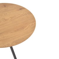 Τραπέζι Xuson pakoworld φυσικό mdf-πόδι μαύρο μέταλλο Φ120x75εκ Τραπέζι Xuson pakoworld φυσικό mdf-πόδι μαύρο μέταλλο Φ120x75εκ