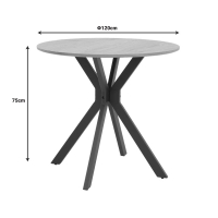 Τραπέζι Xuson pakoworld φυσικό mdf-πόδι μαύρο μέταλλο Φ120x75εκ Τραπέζι Xuson pakoworld φυσικό mdf-πόδι μαύρο μέταλλο Φ120x75εκ