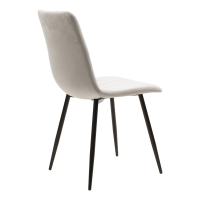 Καρέκλα Noor pakoworld γκρι βελούδο με πόδι μετάλλου σε μαύρη απόχρωση 44x53x86εκ Καρέκλα Noor pakoworld γκρι βελούδο με πόδι μετάλλου σε μαύρη απόχρωση 44x53x86εκ