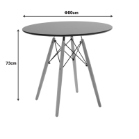 Τραπέζι Julita pakoworld MDF μαυρο-πόδια σε φυσική απόχρωση Φ80x73εκ Τραπέζι Julita pakoworld MDF μαυρο-πόδια σε φυσική απόχρωση Φ80x73εκ