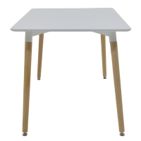 Τραπέζι Natali pakoworld MDF λευκό-πόδια φυσικό 120x80x76εκ Τραπέζι Natali pakoworld MDF λευκό-πόδια φυσικό 120x80x76εκ