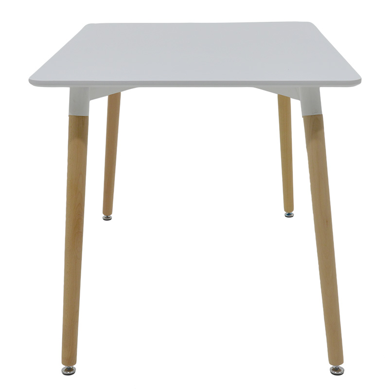 Τραπέζι Natali pakoworld MDF λευκό-πόδια φυσικό 120x80x76εκ Τραπέζι Natali pakoworld MDF λευκό-πόδια φυσικό 120x80x76εκ