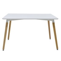 Τραπέζι Natali pakoworld MDF λευκό-πόδια φυσικό 120x80x76εκ Τραπέζι Natali pakoworld MDF λευκό-πόδια φυσικό 120x80x76εκ