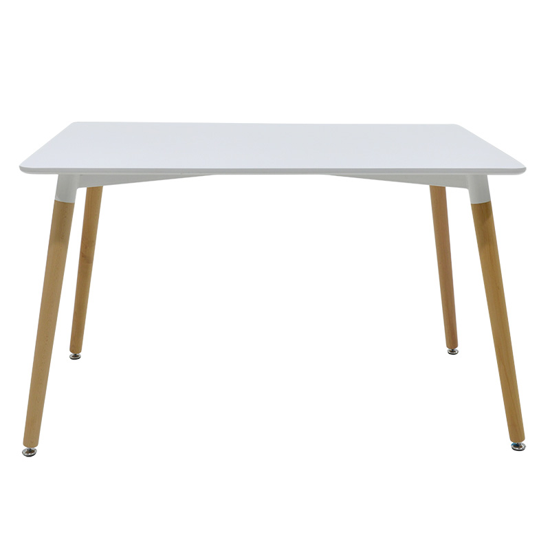 Τραπέζι Natali pakoworld MDF λευκό-πόδια φυσικό 120x80x76εκ Τραπέζι Natali pakoworld MDF λευκό-πόδια φυσικό 120x80x76εκ