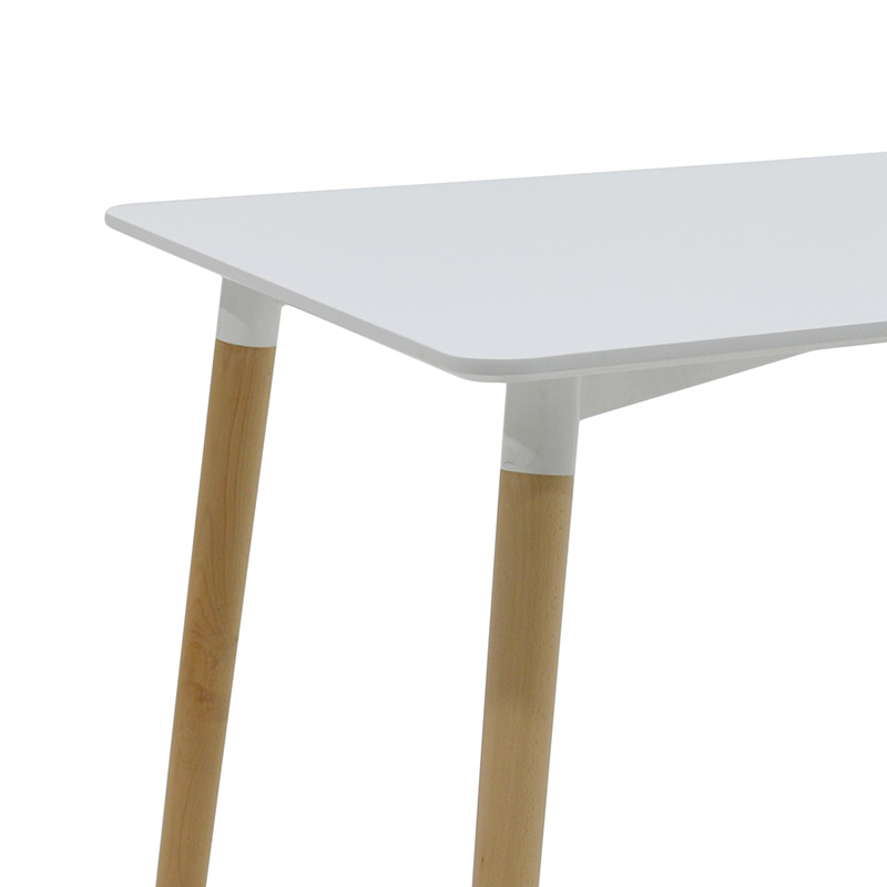 Τραπέζι Natali pakoworld MDF λευκό-πόδια φυσικό 120x80x76εκ Τραπέζι Natali pakoworld MDF λευκό-πόδια φυσικό 120x80x76εκ