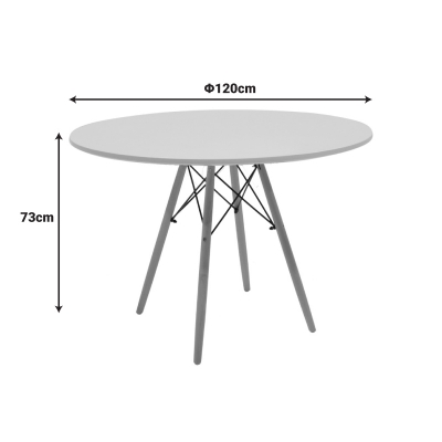 Τραπέζι Julita pakoworld MDF λευκό και ξύλο οξιάς σε φυσική απόχρωση Φ120x73εκ Τραπέζι Julita pakoworld MDF λευκό και ξύλο οξιάς σε φυσική απόχρωση Φ120x73εκ