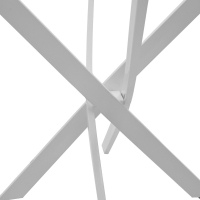 Τραπέζι Antoro pakoworld γυαλί και μεταλλικά πόδια σε λευκή απόχρωση Φ80x75εκ Τραπέζι Antoro pakoworld γυαλί και μεταλλικά πόδια σε λευκή απόχρωση Φ80x75εκ