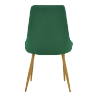 Καρέκλα Azori pakoworld κυπαρισσί βελούδο με μεταλλικό πόδι σε φυσική απόχρωση 49x55x85εκ