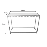 Κονσόλα Benda Inart μέταλλο σε χρυσή απόχρωση 100x30x80εκ Κονσόλα Benda Inart μέταλλο σε χρυσή απόχρωση 100x30x80εκ
