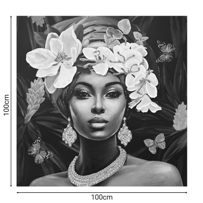 Πίνακας σε καμβά Beauty 3D Inart 100x3x100εκ Πίνακας σε καμβά Beauty 3D Inart 100x3x100εκ