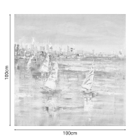 Πίνακας σε καμβά Watery Inart 100x3x100εκ Πίνακας σε καμβά Watery Inart 100x3x100εκ