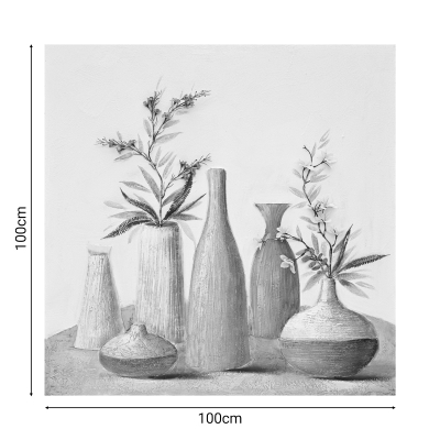 Πίνακας σε καμβά Vase 3D Inart 100x3x100εκ Πίνακας σε καμβά Vase 3D Inart 100x3x100εκ