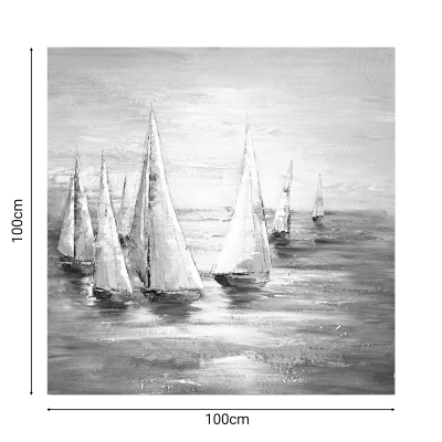 Πίνακας σε καμβά Sailer I Inart 100x3x100εκ Πίνακας σε καμβά Sailer I Inart 100x3x100εκ
