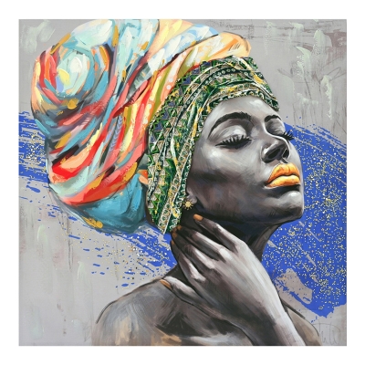 Πίνακας σε καμβά Africana 3D Inart 100x3x100εκ Πίνακας σε καμβά Africana 3D Inart 100x3x100εκ