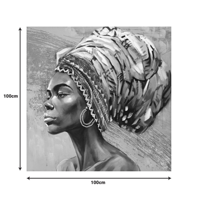 Πίνακας σε καμβά Africana I 3D Inart 100x3x100εκ Πίνακας σε καμβά Africana I 3D Inart 100x3x100εκ