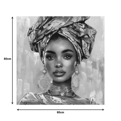 Πίνακας σε καμβά Turban 3D Inart 80x3x80εκ Πίνακας σε καμβά Turban 3D Inart 80x3x80εκ
