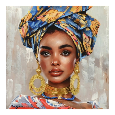 Πίνακας σε καμβά Turban 3D Inart 80x3x80εκ Πίνακας σε καμβά Turban 3D Inart 80x3x80εκ