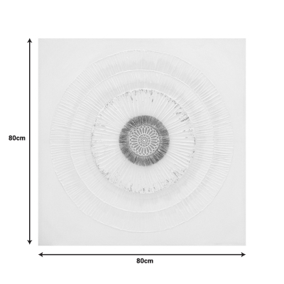 Πίνακας σε καμβά Circled 3D Inart 80x3x80εκ Πίνακας σε καμβά Circled 3D Inart 80x3x80εκ