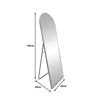Καθρέπτης Lorens pakoworld αλουμίνιο σε ασημί απόχρωση 46x40x150εκ