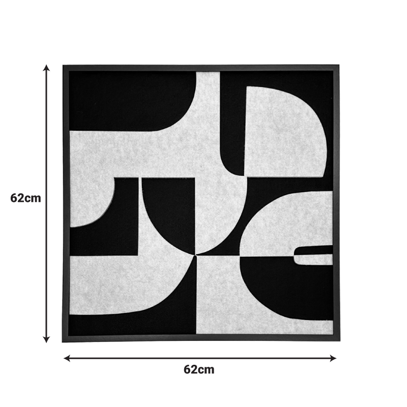 Πίνακας με πλαίσιο Jeire Inart μαύρο-λευκό 62x2.5x62εκ Πίνακας με πλαίσιο Jeire Inart μαύρο-λευκό 62x2.5x62εκ