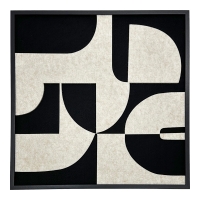 Πίνακας με πλαίσιο Jeire Inart μαύρο-λευκό 62x2.5x62εκ Πίνακας με πλαίσιο Jeire Inart μαύρο-λευκό 62x2.5x62εκ