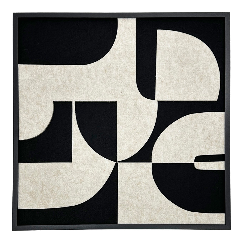 Πίνακας με πλαίσιο Jeire Inart μαύρο-λευκό 62x2.5x62εκ Πίνακας με πλαίσιο Jeire Inart μαύρο-λευκό 62x2.5x62εκ