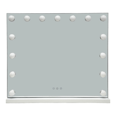 Καθρέπτης Led Hollywood pakoworld μέταλλο λευκό 60x12x52.3εκ
