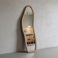 Καθρέπτης Quene pakoworld mdf σε φυσική απόχρωση 50x1.5x150εκ