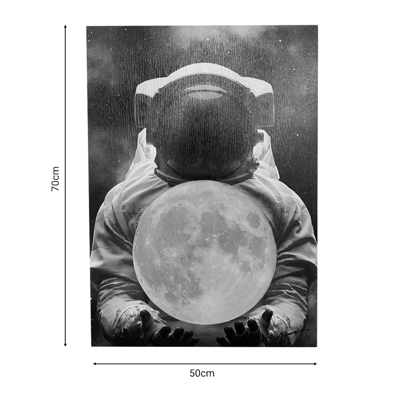 Πίνακας σε καμβά Serlom 3D Inart 50x3x70εκ