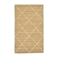 Χαλί Strike Inart μπεζ-εκρού γιούτα 120x180x1εκ