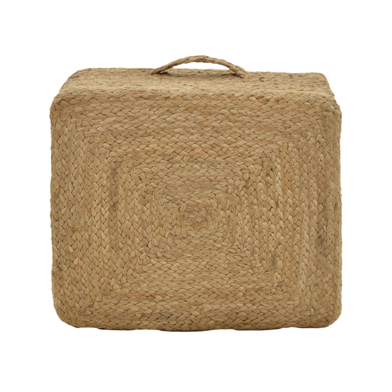 Σκαμπό Tresa Inart φυσικό 100% γιούτα 50x50x35εκ