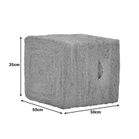 Σκαμπό Tresa Inart φυσικό 100% γιούτα 50x50x35εκ