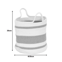 Διακοσμητικό καλάθι Horma Inart βαμβάκι-γιούτα σε μπεζ-καφε απόχρωση Φ30x30εκ Διακοσμητικό καλάθι Horma Inart βαμβάκι-γιούτα σε μπεζ-καφε απόχρωση Φ30x30εκ