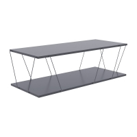 Tραπέζι σαλονιού Tars pakoworld γκρι-μαύρο 120x48x30εκ Tραπέζι σαλονιού Tars pakoworld γκρι-μαύρο 120x48x30εκ