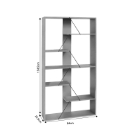 Βιβλιοθήκη Tars pakoworld οακ-μαύρο 84x25.5x154.5εκ Βιβλιοθήκη Tars pakoworld οακ-μαύρο 84x25.5x154.5εκ