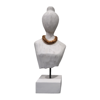 Προτομή Kasma II Inart λευκό μάνγκο ξύλο-μέταλλο 18x12x43εκ Προτομή Kasma II Inart λευκό μάνγκο ξύλο-μέταλλο 18x12x43εκ