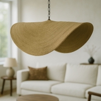 Φωτιστικό οροφής Klark Inart φυσικό ψάθα-μέταλλο Φ120x144εκ Φωτιστικό οροφής Klark Inart φυσικό ψάθα-μέταλλο Φ120x144εκ