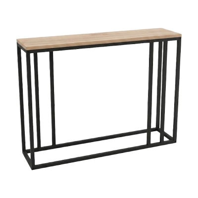 Κονσόλα Cansbia pakoworld oak με μαύρο μέταλλο 100x25x75εκ Κονσόλα Cansbia pakoworld oak με μαύρο μέταλλο 100x25x75εκ