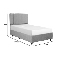 Κρεβάτι με αποθηκευτικό χώρο Lineo pakoworld μπουκλέ σε μπεζ απόχρωση 120x200εκ Κρεβάτι με αποθηκευτικό χώρο Lineo pakoworld μπουκλέ σε μπεζ απόχρωση 120x200εκ