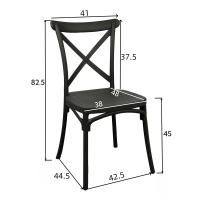 Καρέκλα Crossie pakoworld στοιβαζόμενη pp σε απόχρωση μπλε 38x46.5x82εκ Καρέκλα Crossie pakoworld στοιβαζόμενη pp σε απόχρωση μπλε 38x46.5x82εκ